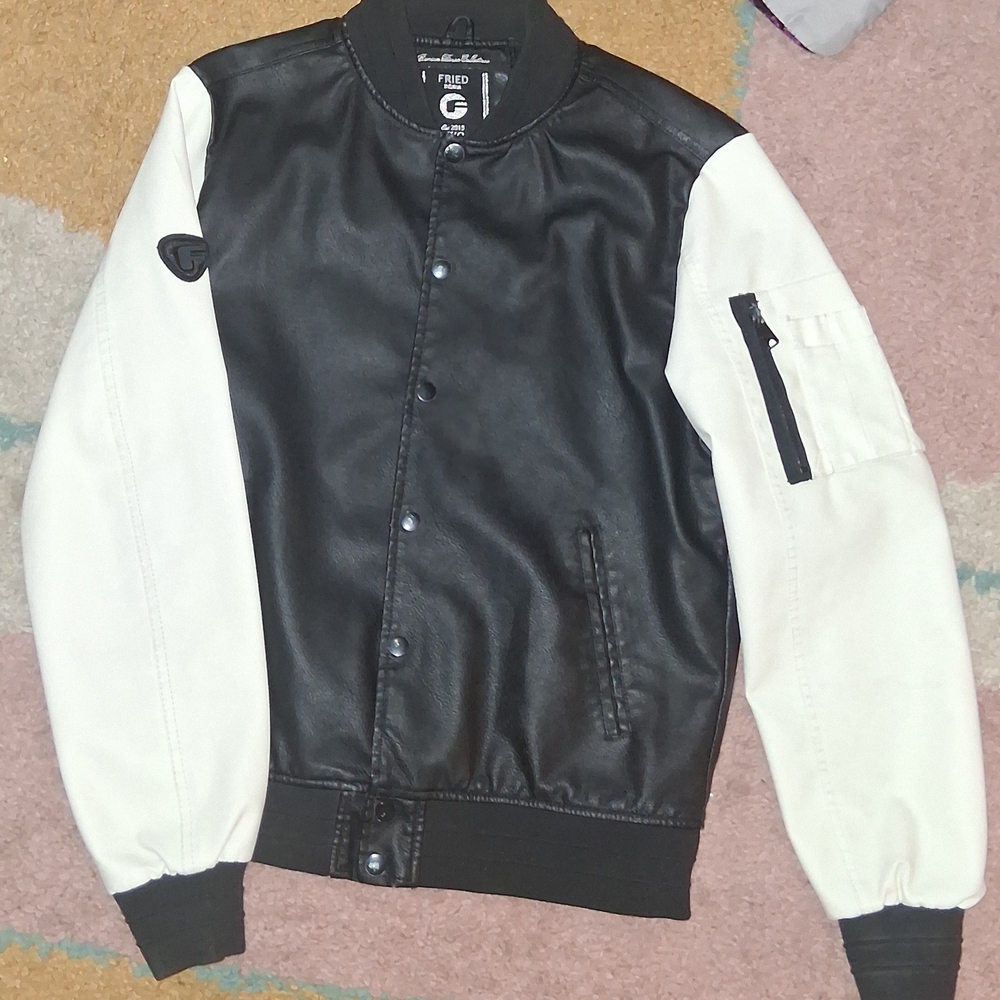 G-Style Black and White Bomber Jacket